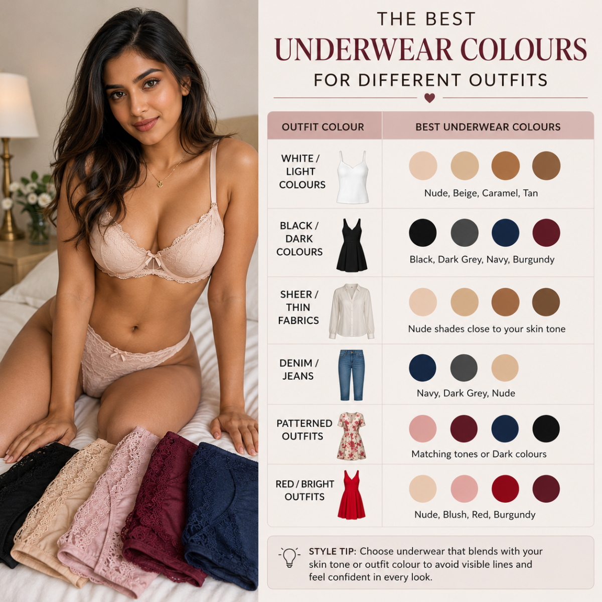 The Best Underwear Colours for Different Outfits